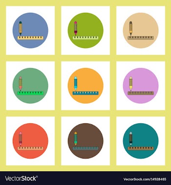 Flat icons set of back to school concept on vector image