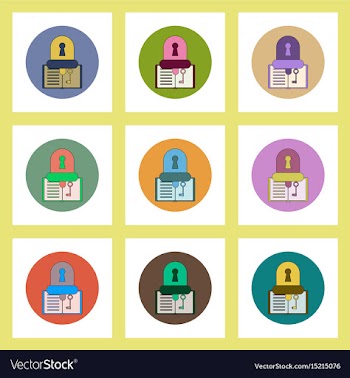 Flat icons set of back to school concept on vector image
