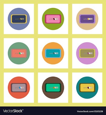 Flat icons set of back to school concept on vector image