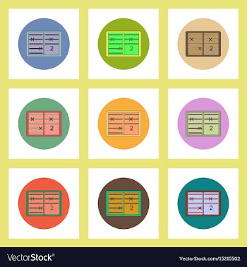 Flat icons set of back to school concept on vector image