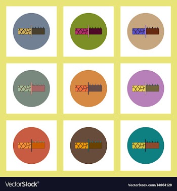 Flat icons set of drought and soil concept on vector image