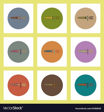 Flat icons set of storm and wind cone concept on vector image
