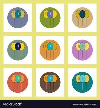 Flat icons set of ukrainian patriotism items vector image
