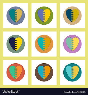 Flat icons set of ukrainian patriotism items vector image