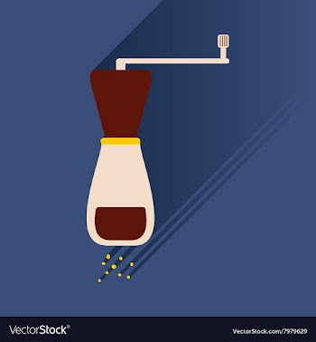Flat icons with long shadow salt mill vector image