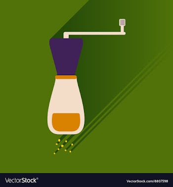 Flat icons with long shadow salt mill vector image