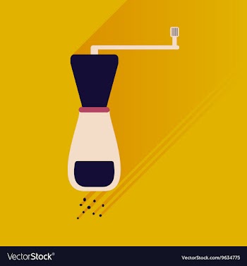Flat icons with long shadow salt mill vector image