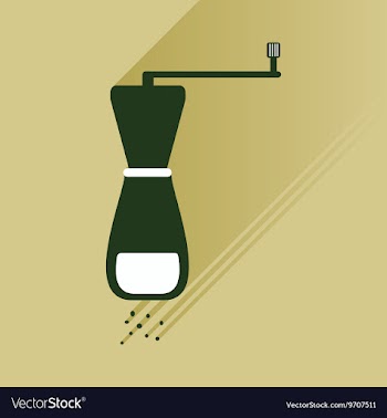 Flat icons with long shadow salt mill vector image