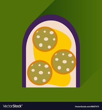Flat icons with long shadow sausage sandwich vector image