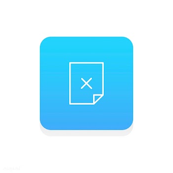 Flat illustration of delete document icon | Free stock vector - 249650