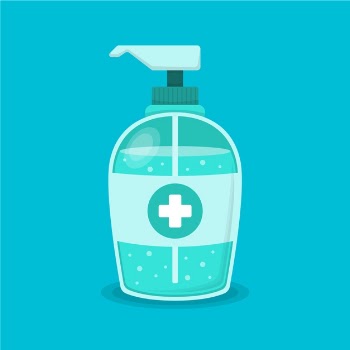 Flat illustration of hand sanitizer Free Vector