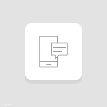 Flat illustration of mobile chat icon | Free stock vector - 249430