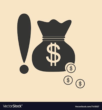 Flat in black and white bag of money vector image