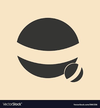 Flat in black and white ball dog vector image