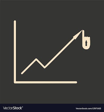 Flat in black and white business graph vector image
