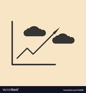 Flat in black and white business graph vector image