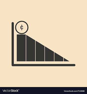 Flat in black and white business graph vector image
