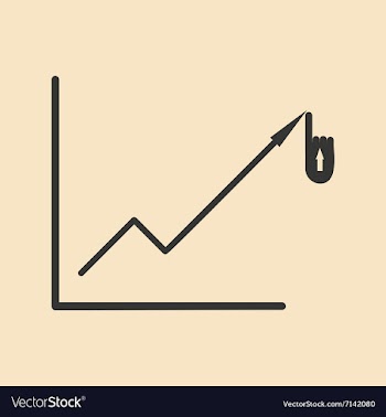 Flat in black and white business graph vector image