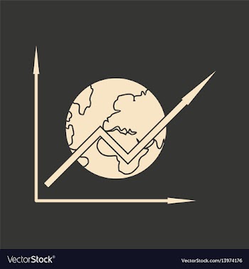 Flat in black and white chart on background of vector image
