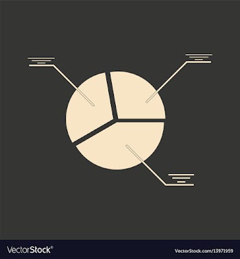 Flat in black and white chart with footnotes vector image