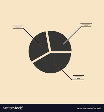 Flat in black and white chart with footnotes vector image