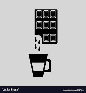 Flat in black and white coffee with chocolate vector image