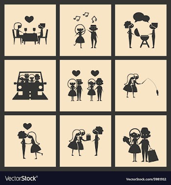 Flat in black and white concept mobile application vector image