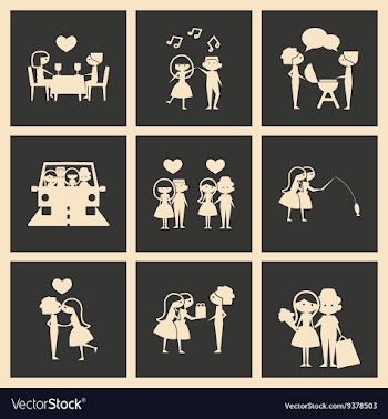 Flat in black and white concept mobile application vector image