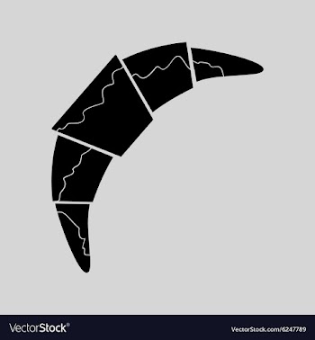 Flat in black and white croissant baking vector image