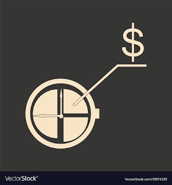 Flat in black and white diagram with dollar vector image