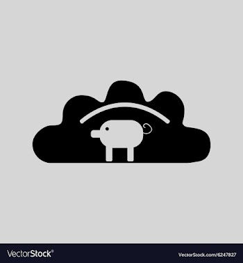 Flat in black and white dumplings with pork vector image