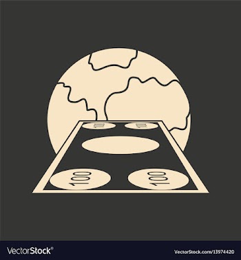 Flat in black and white earth and money vector image