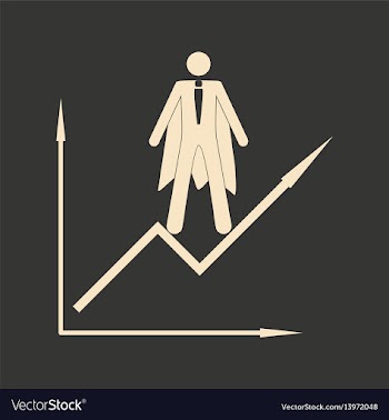 Flat in black and white economic graph vector image