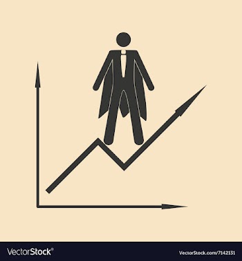 Flat in black and white economic graph vector image