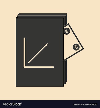 Flat in black and white financial report vector image