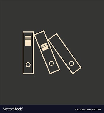 Flat in black and white folders for documents vector image