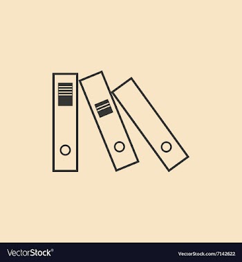Flat in black and white folders for documents vector image