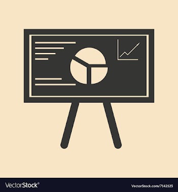 Flat in black and white graph on blackboard vector image