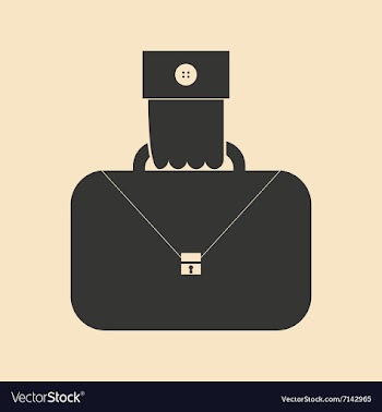 Flat in black and white hand holding case vector image