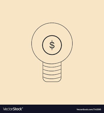 Flat in black and white light money vector image