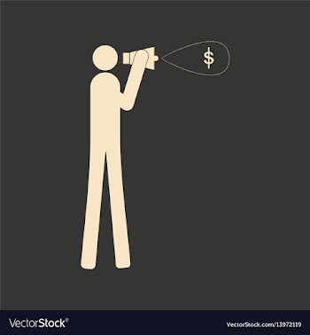 Flat in black and white man yelling into megaphone vector image