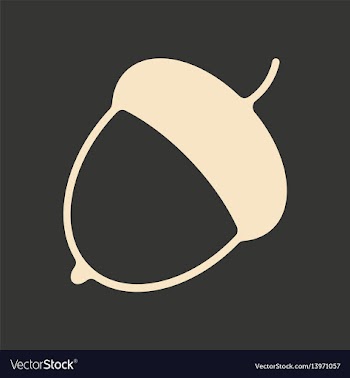 Flat in black and white mobile application acorn vector image