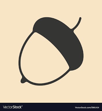 Flat in black and white mobile application acorn vector image