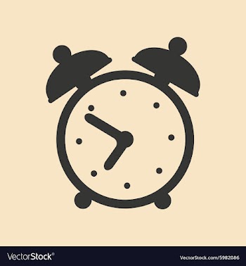 Flat in black and white mobile application alarm vector image