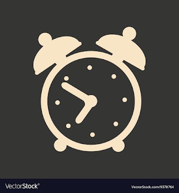 Flat in black and white mobile application alarm vector image