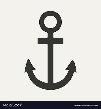 Flat in black and white mobile application anchor vector image