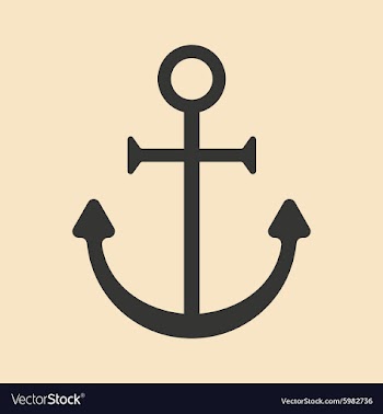 Flat in black and white mobile application anchor vector image