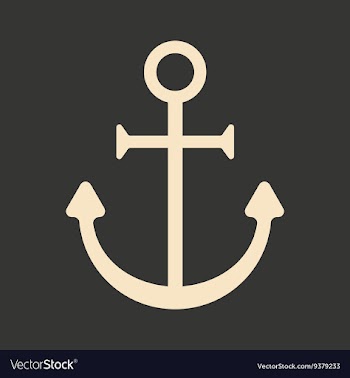 Flat in black and white mobile application anchor vector image