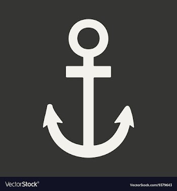 Flat in black and white mobile application anchor vector image