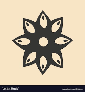 Flat in black and white mobile application anise vector image